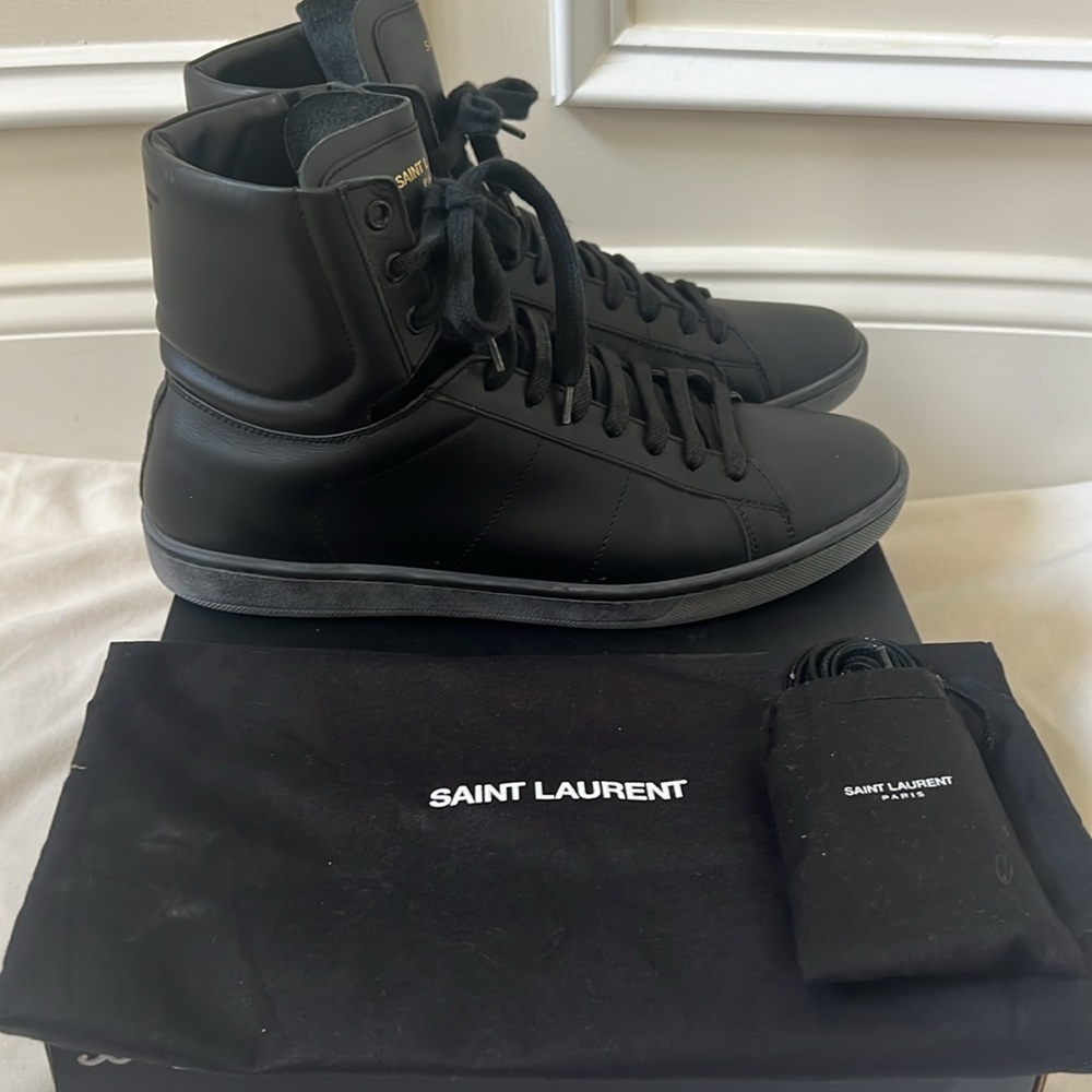 Saint Laurent black high top SL10H sneakers